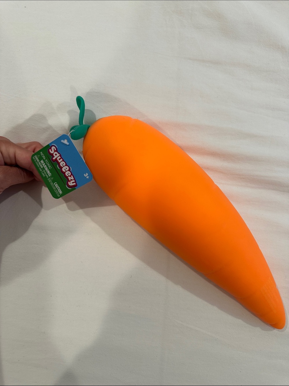 Sunny days jumbo carrot squeeezy squishy toy viral